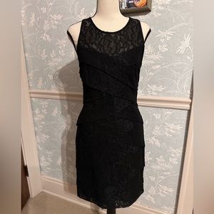 WHMB Instantly Slimming Black Sleeveless Lace dress sz 12